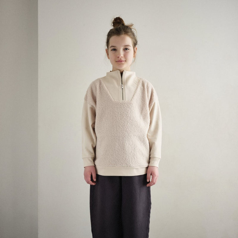 Kids Half Zip Sherpa Pullover