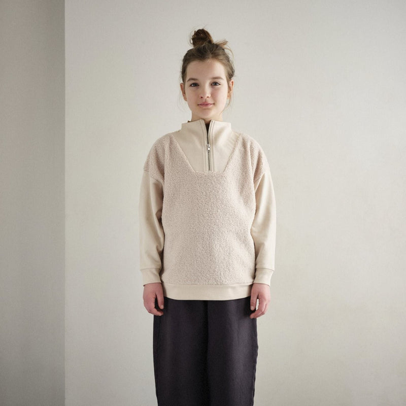 Kids Half Zip Sherpa Pullover