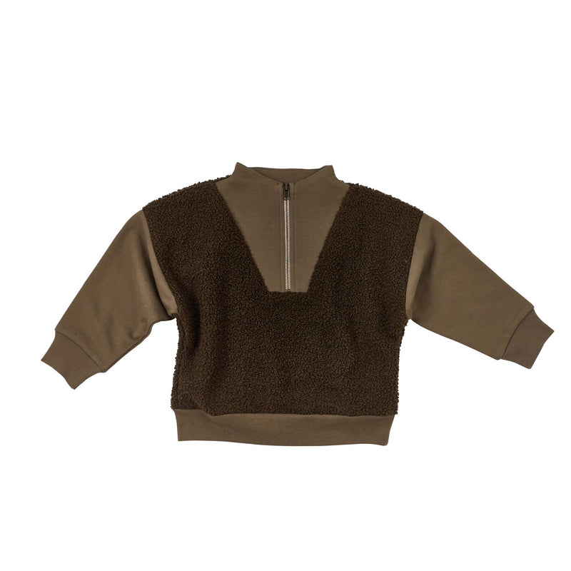 Kids Half Zip Sherpa Pullover