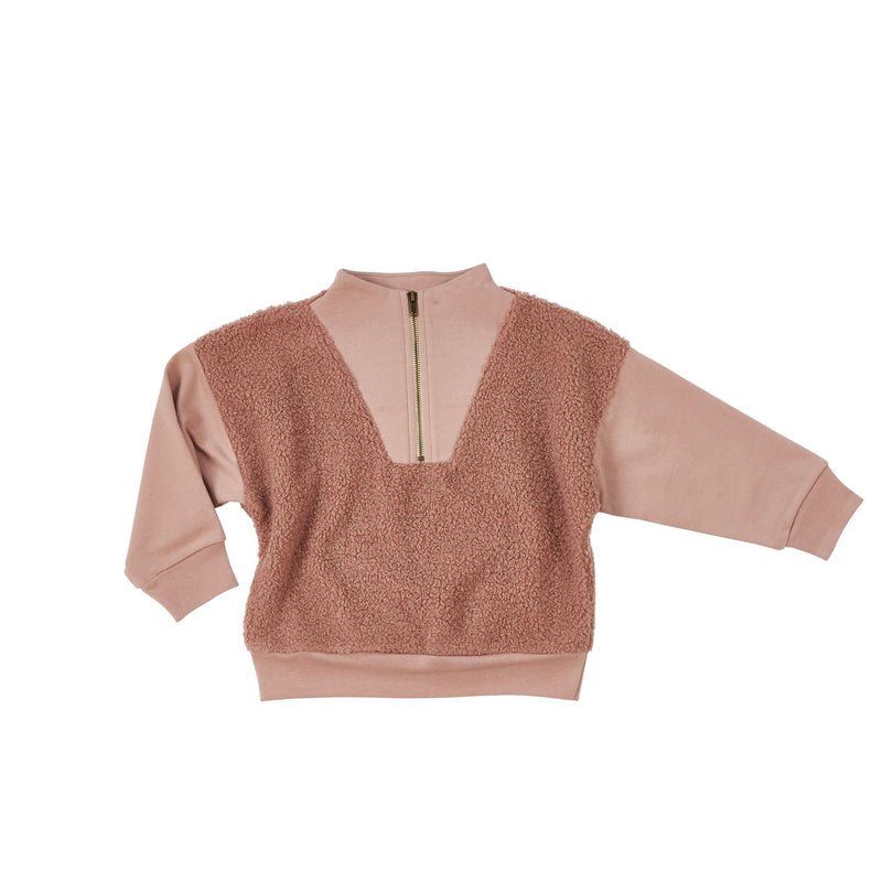 Kids Half Zip Sherpa Pullover