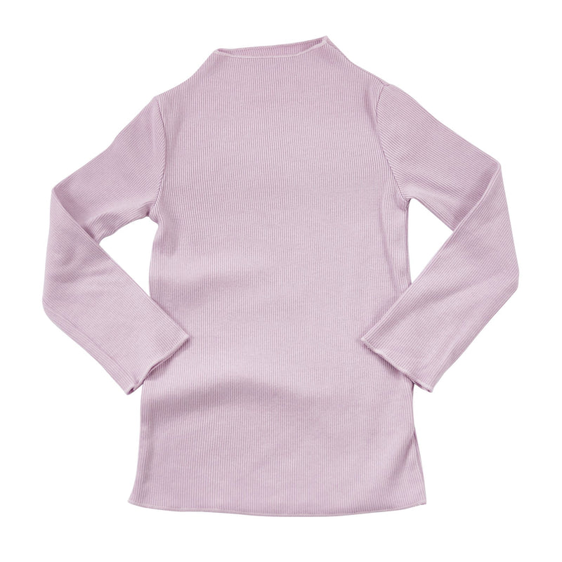 Kids Rib Mock Neck Long Sleeve Top