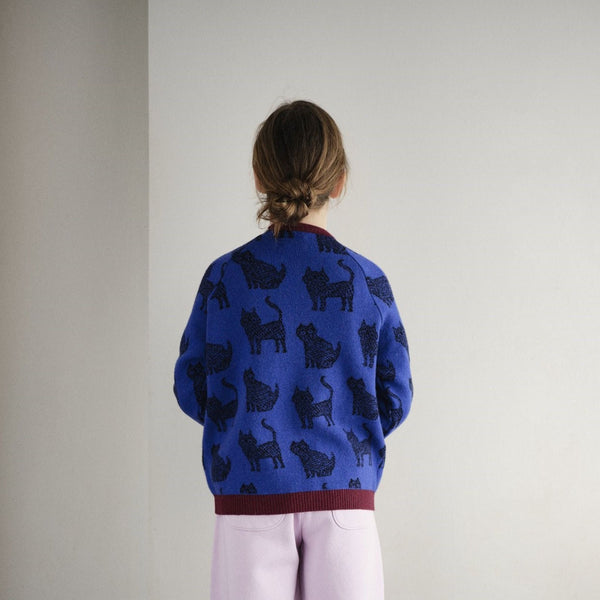 Kids Oversized Cat Cardigan