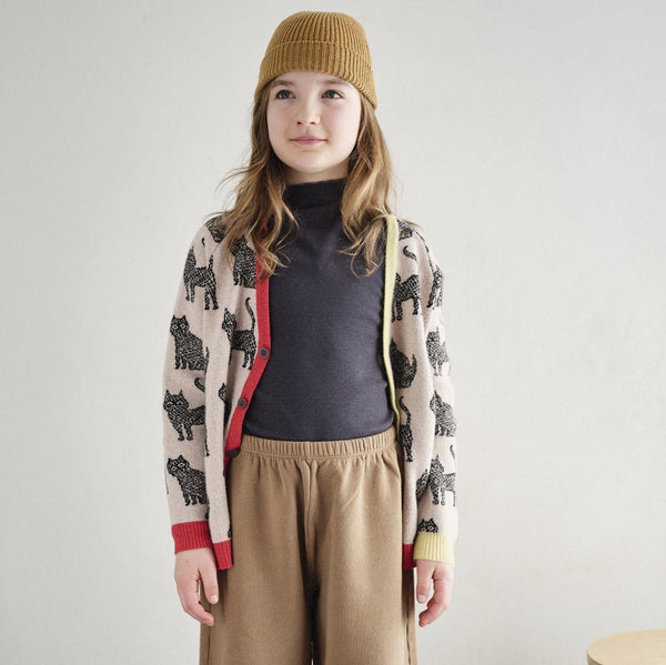 Kids Oversized Cat Cardigan