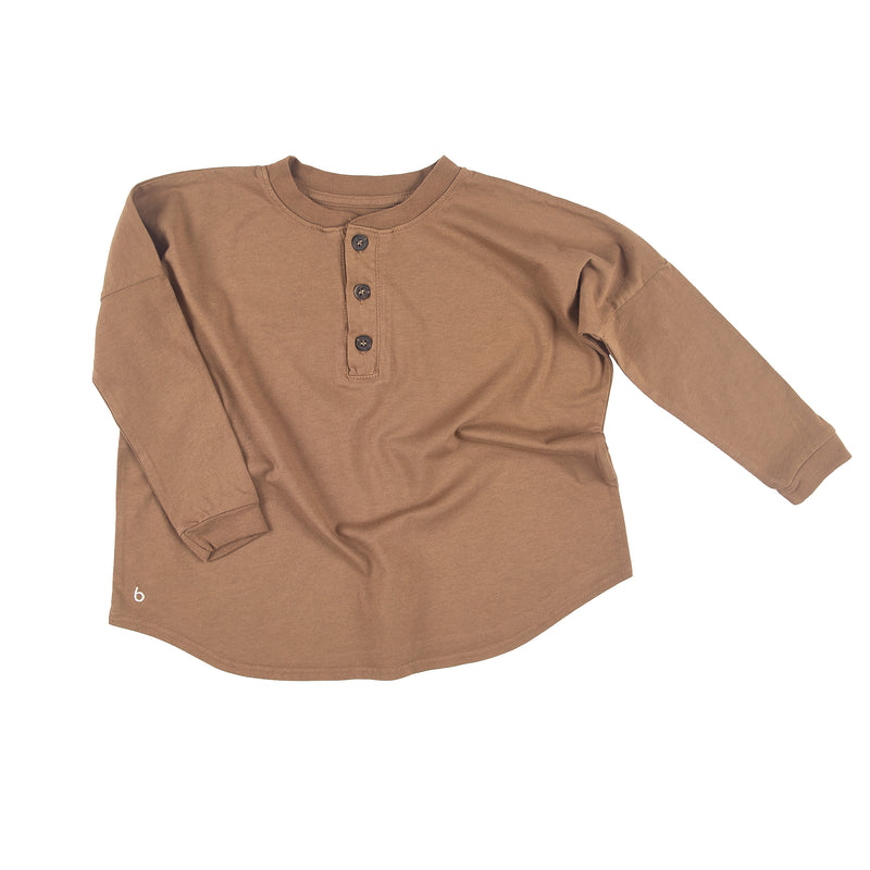 Kids Wide Body Long Sleeve Henley