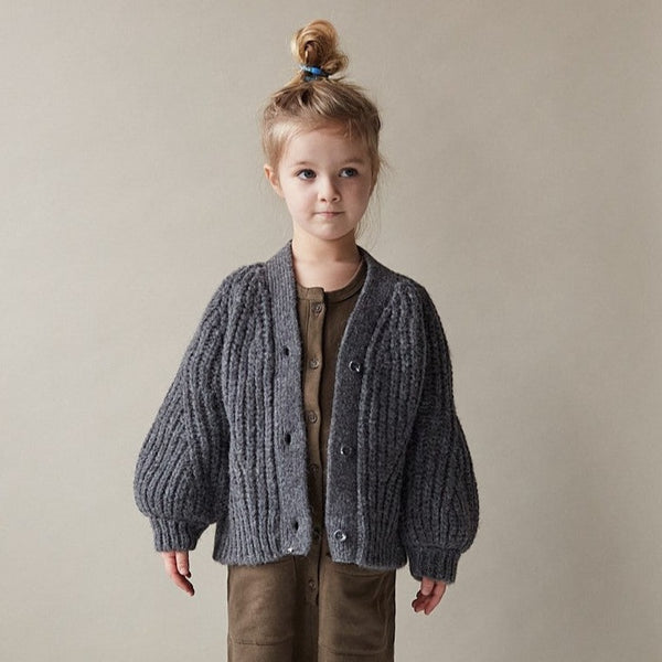 Kids Structured Alpaca Cardigan