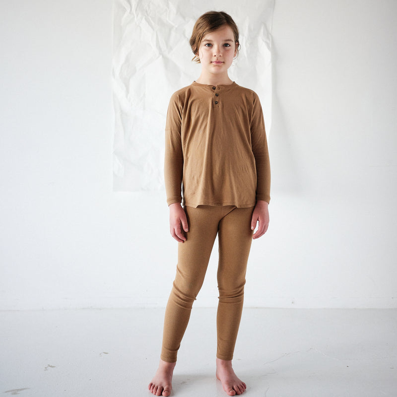Kids Wide Body Long Sleeve Henley
