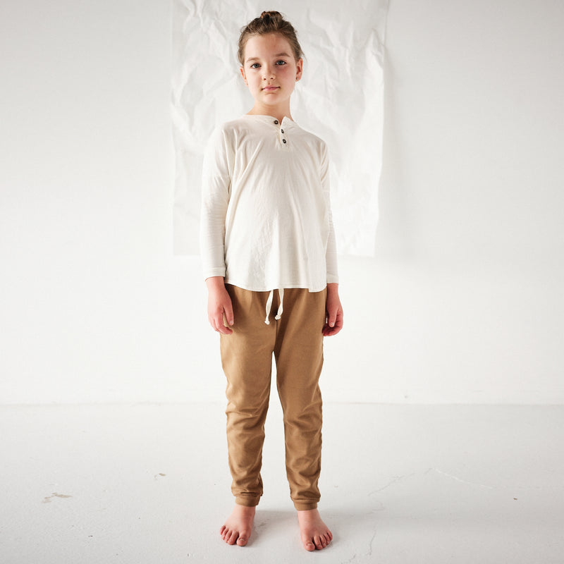 Kids Wide Body Long Sleeve Henley