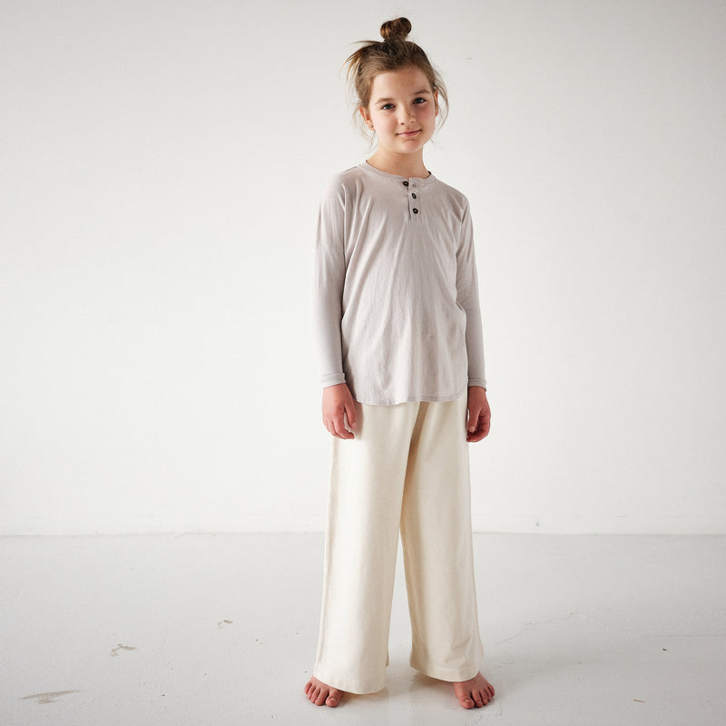 Kids Wide Body Long Sleeve Henley