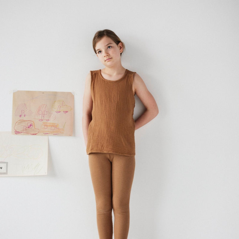 Kids Gauze Cross Back Top
