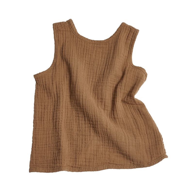 Kids Gauze Cross Back Top