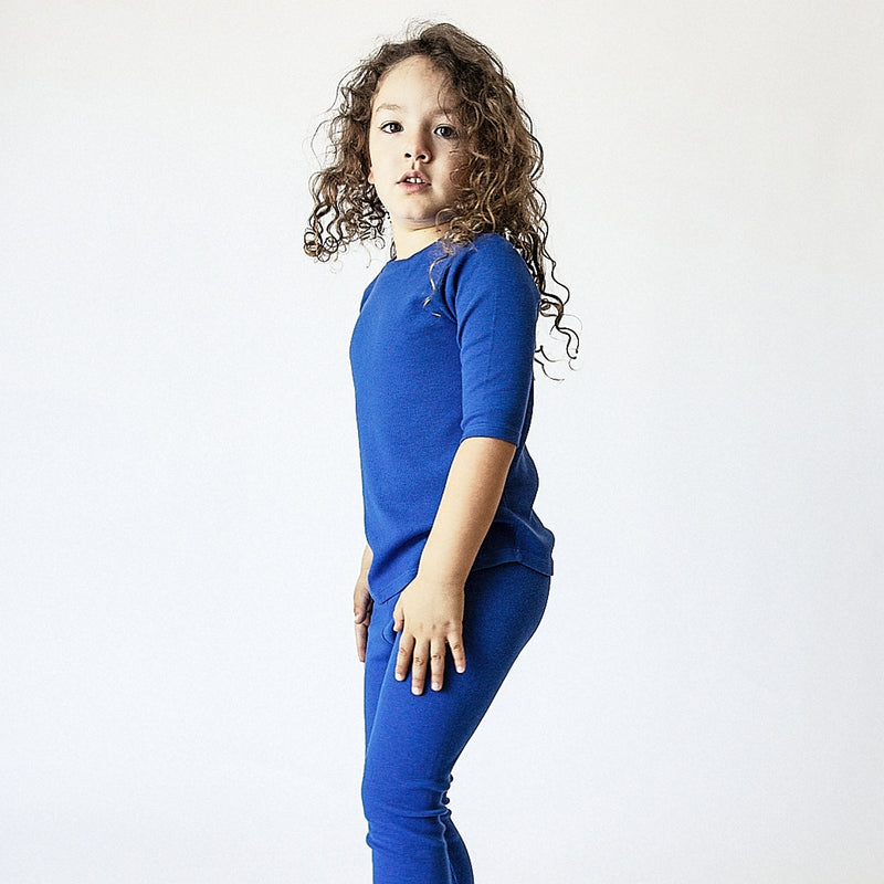 Kids Rib Elbow Sleeve Top